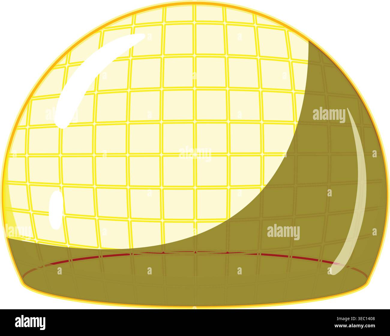 Yellow force field protecting digital data grid Stock Vector