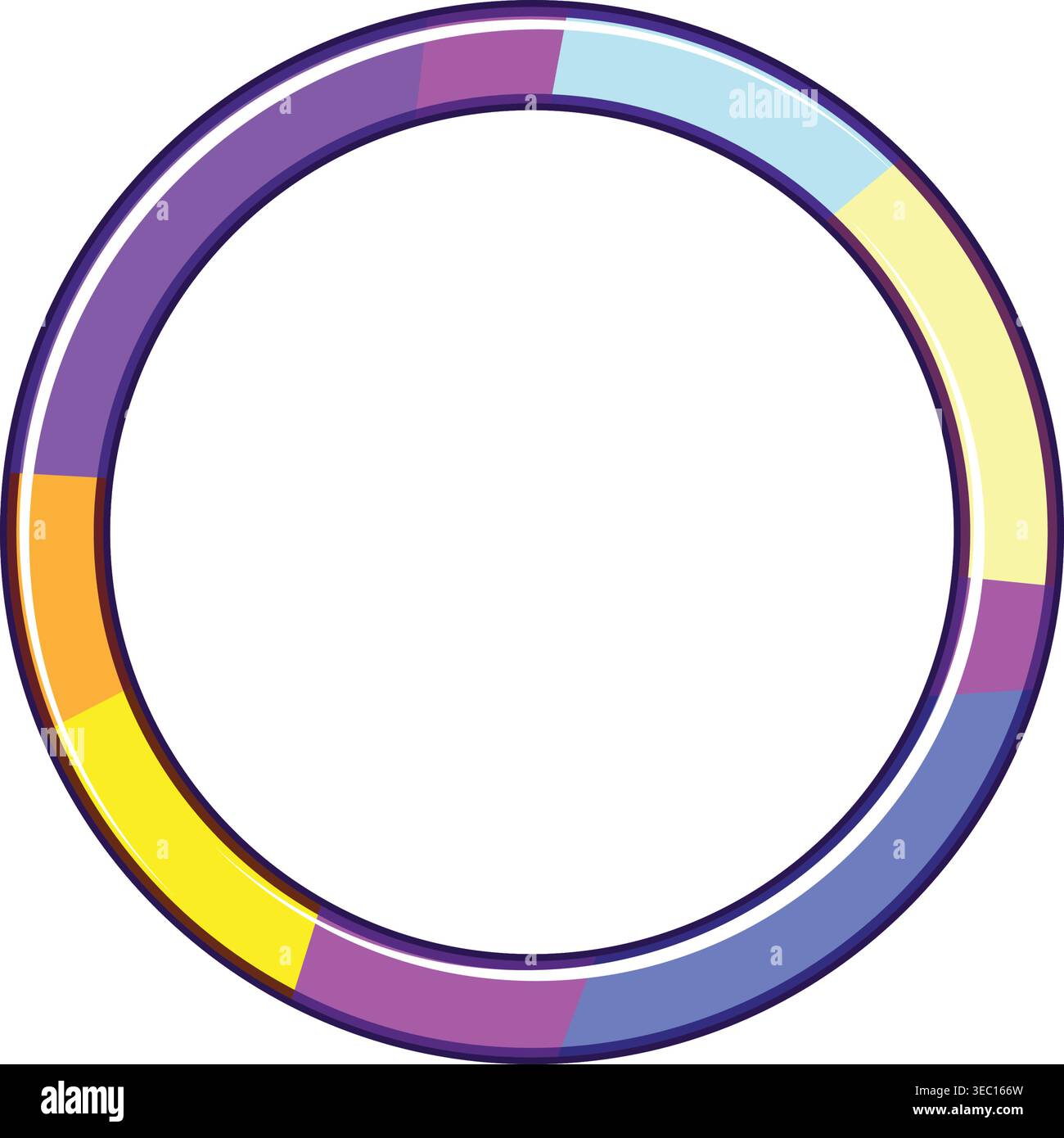 Circular loader interface showing progress animation Stock Vector