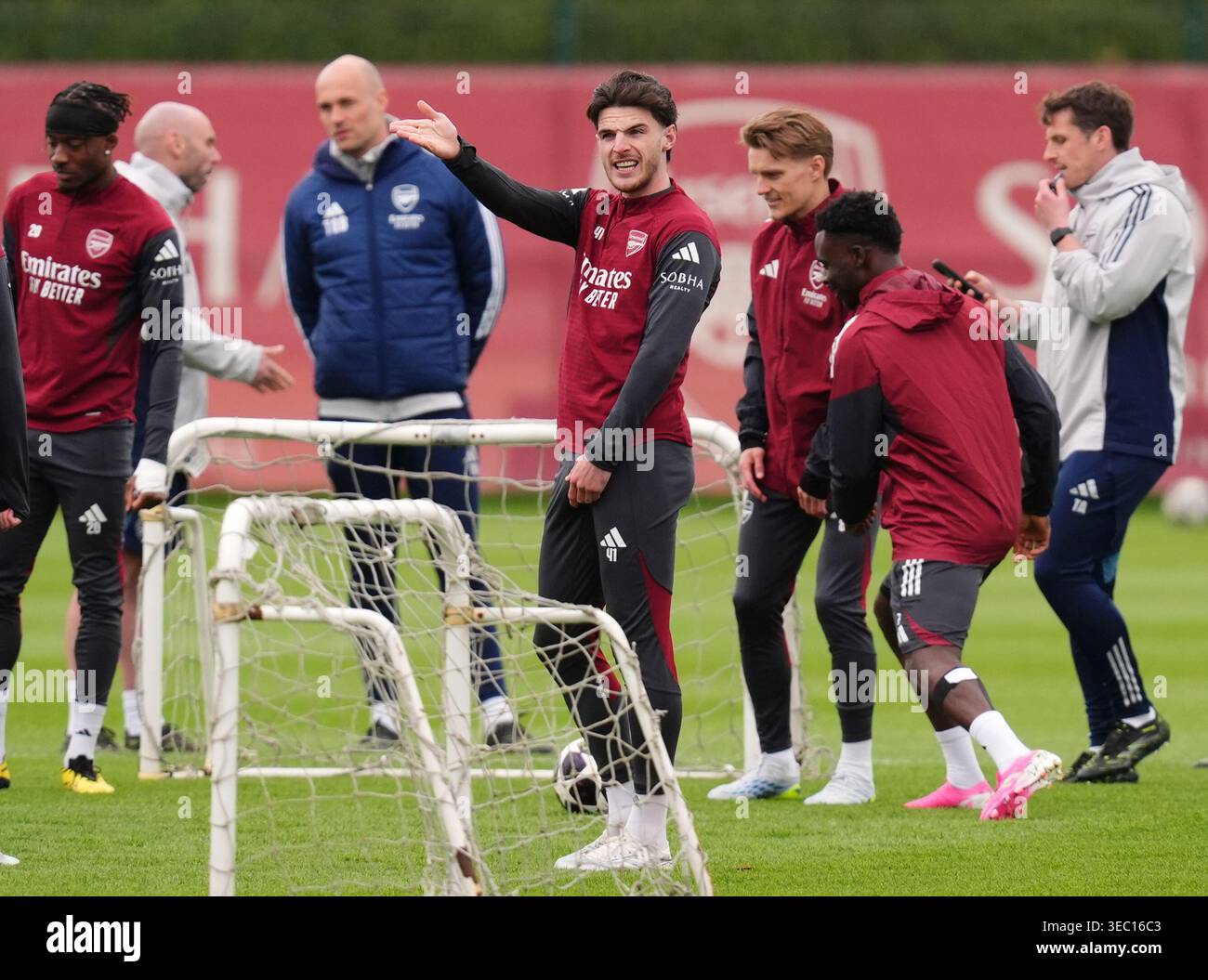 Arsenal's Declan Rice during a training session at the Sobha Realty ...