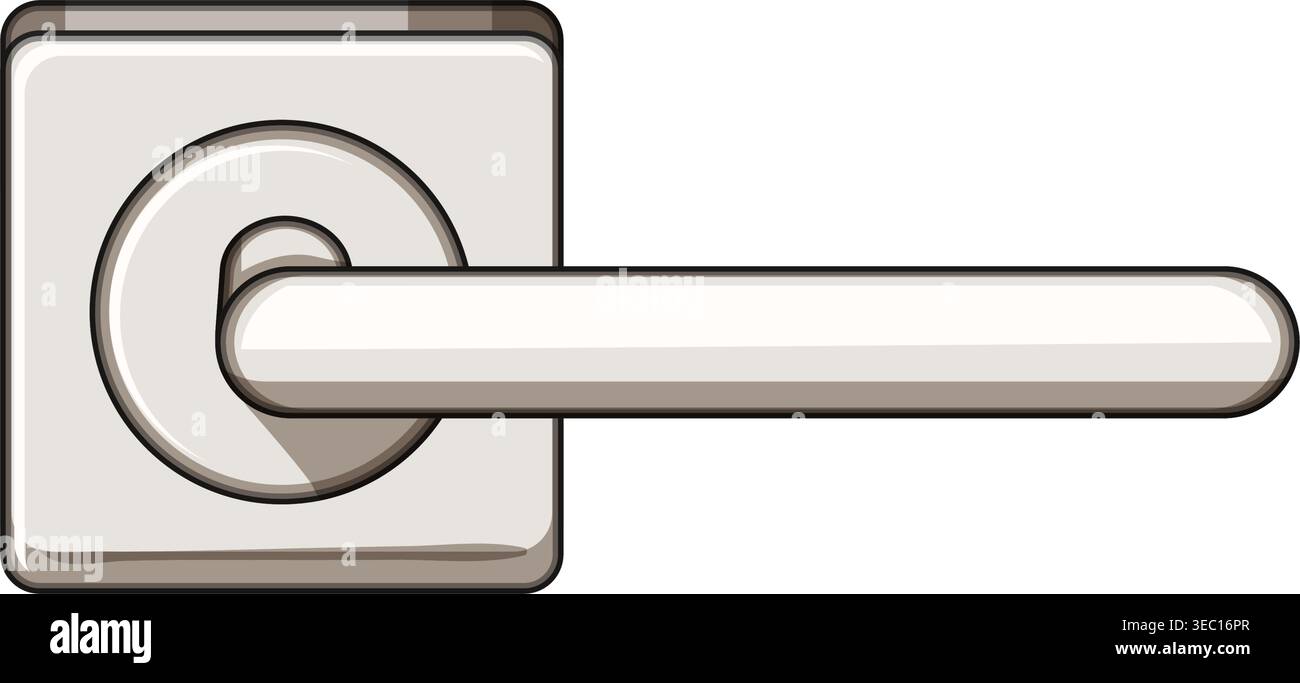 Modern door handle providing simple access design Stock Vector