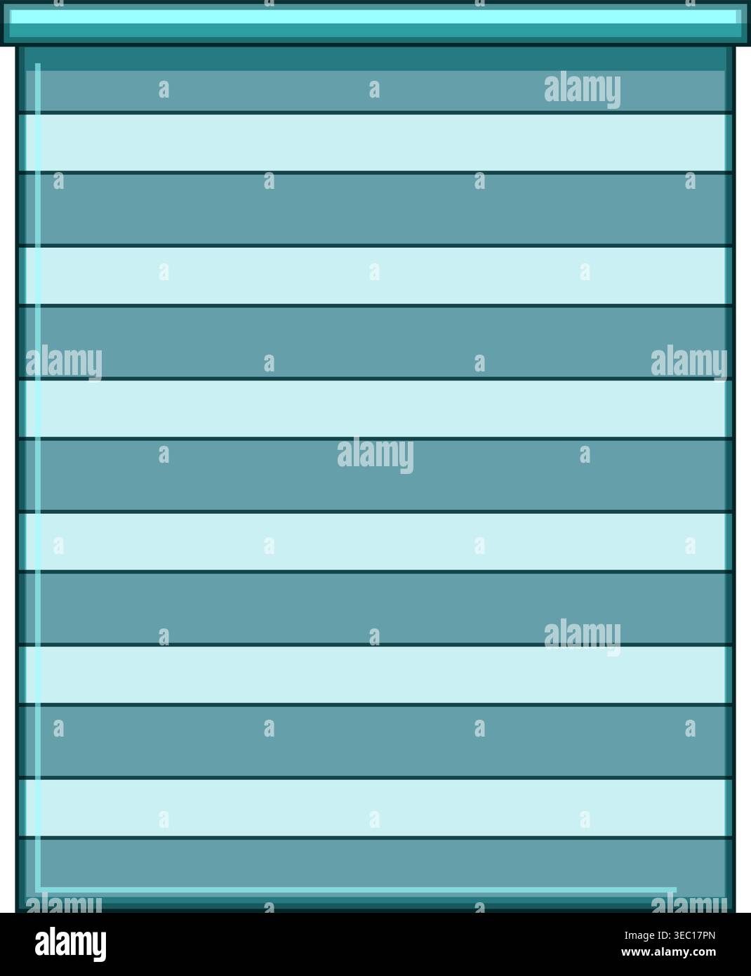 Roller blind with alternating striped pattern design Stock Vector