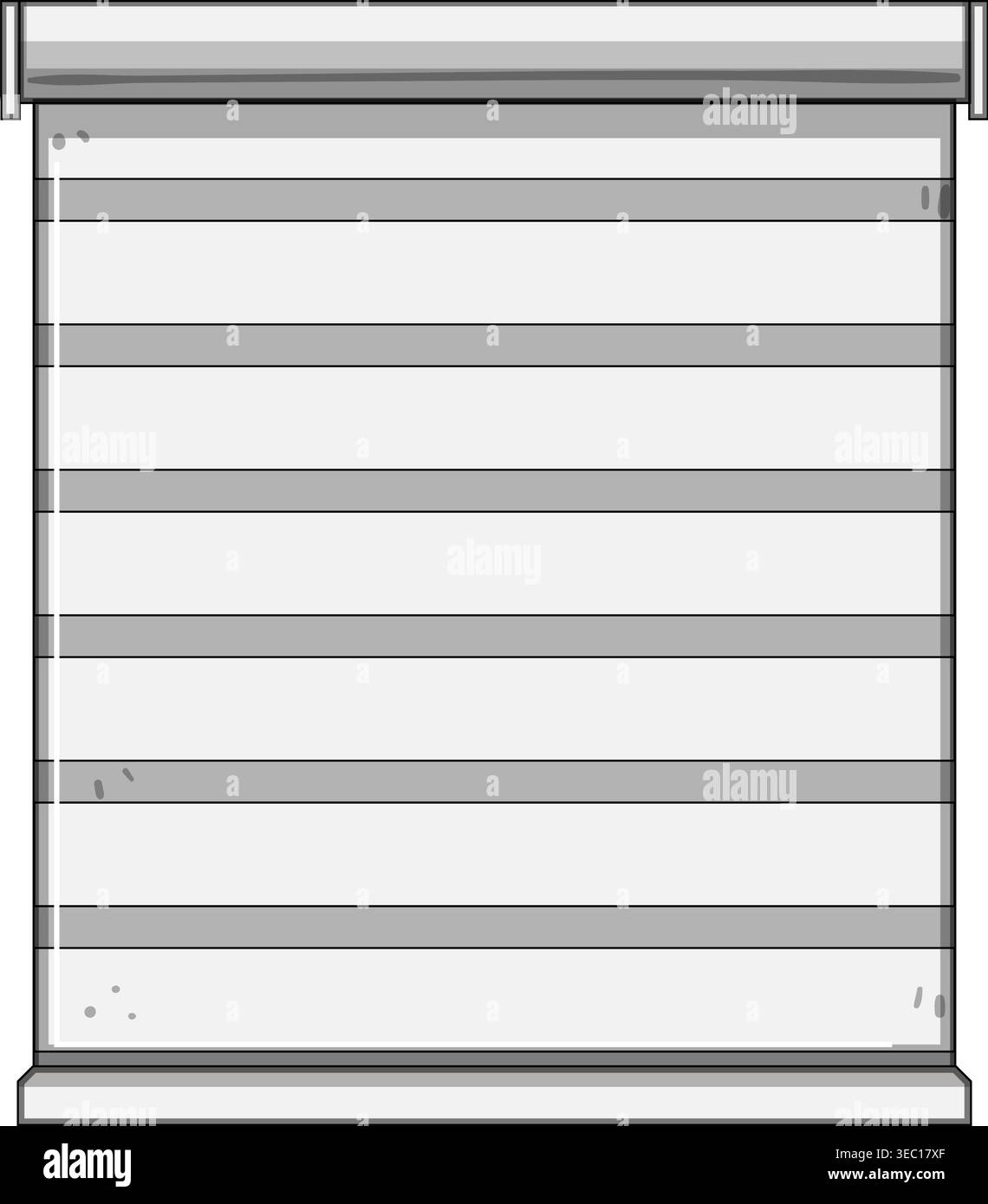Roller blind offering privacy and light control Stock Vector