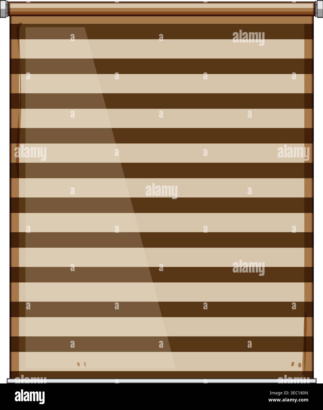 Roller blind creating shade and privacy for home interior Stock Vector