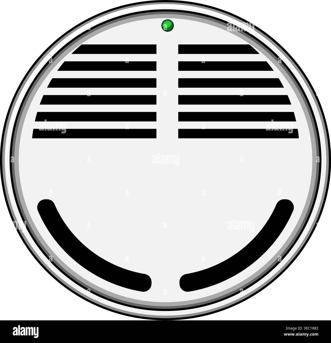 Smoke detector detecting fire safety home device Stock Vector