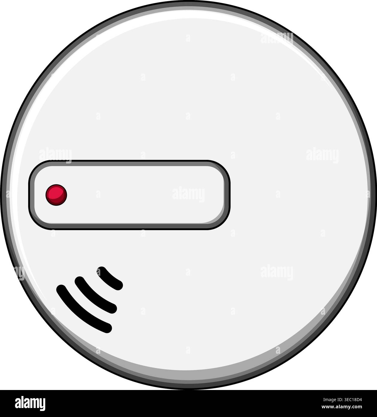 Smoke detector detecting danger providing home safety Stock Vector