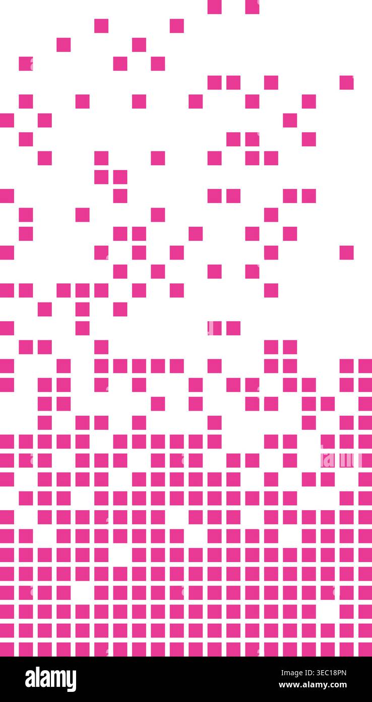 Pixel disintegration effect forming abstract background pattern Stock Vector