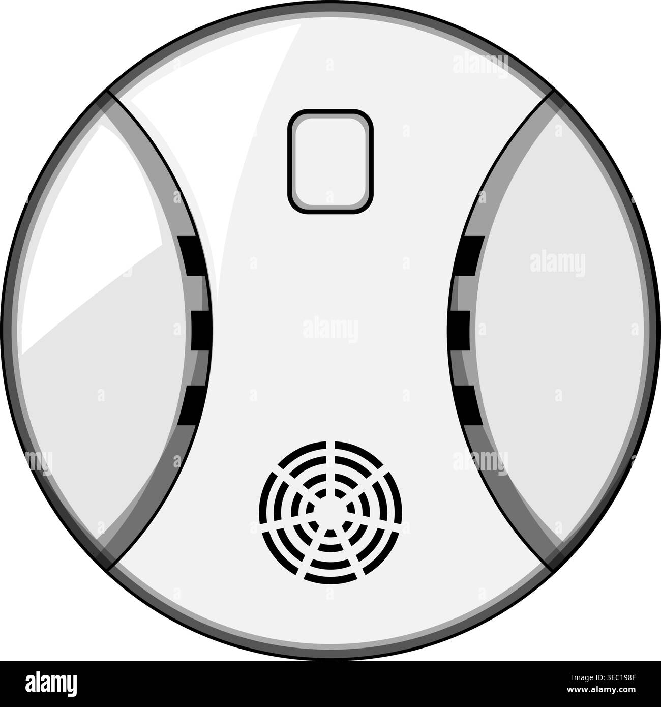 Smoke detector detecting danger providing home safety Stock Vector