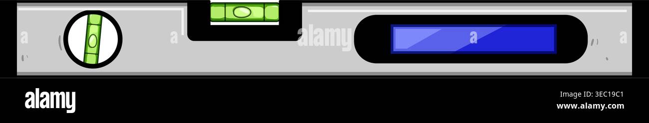 Spirit level for measuring horizontal and vertical alignment Stock Vector