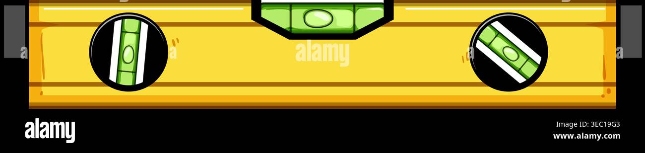 Spirit level tool assisting with accuracy and perfect alignment Stock Vector