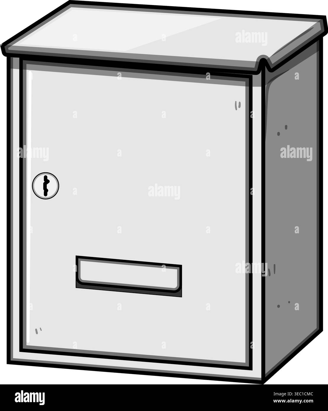 Wall mounted letter box receiving mail messages Stock Vector