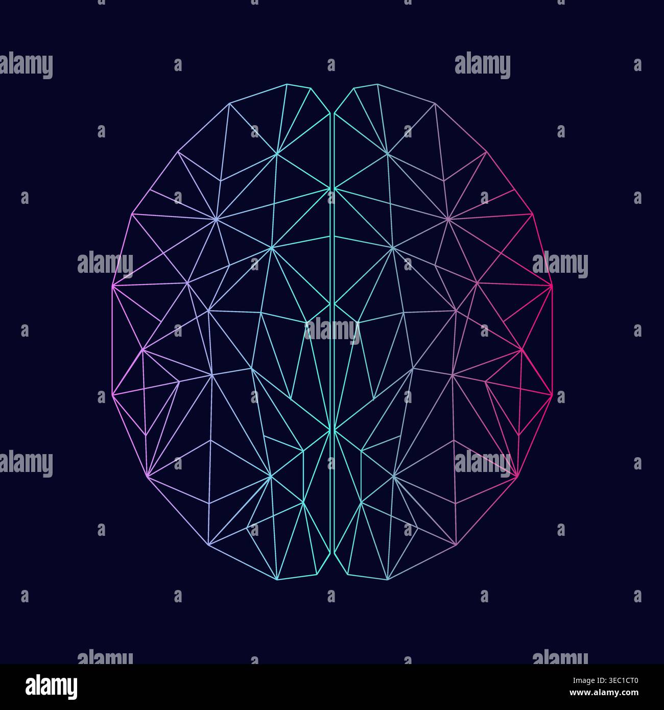 Brain. Artificial intelligence. Brainstorm, Creativity and Thinking Idea Concept. Artificial intelligence. Vector Illustration. Stock Vector