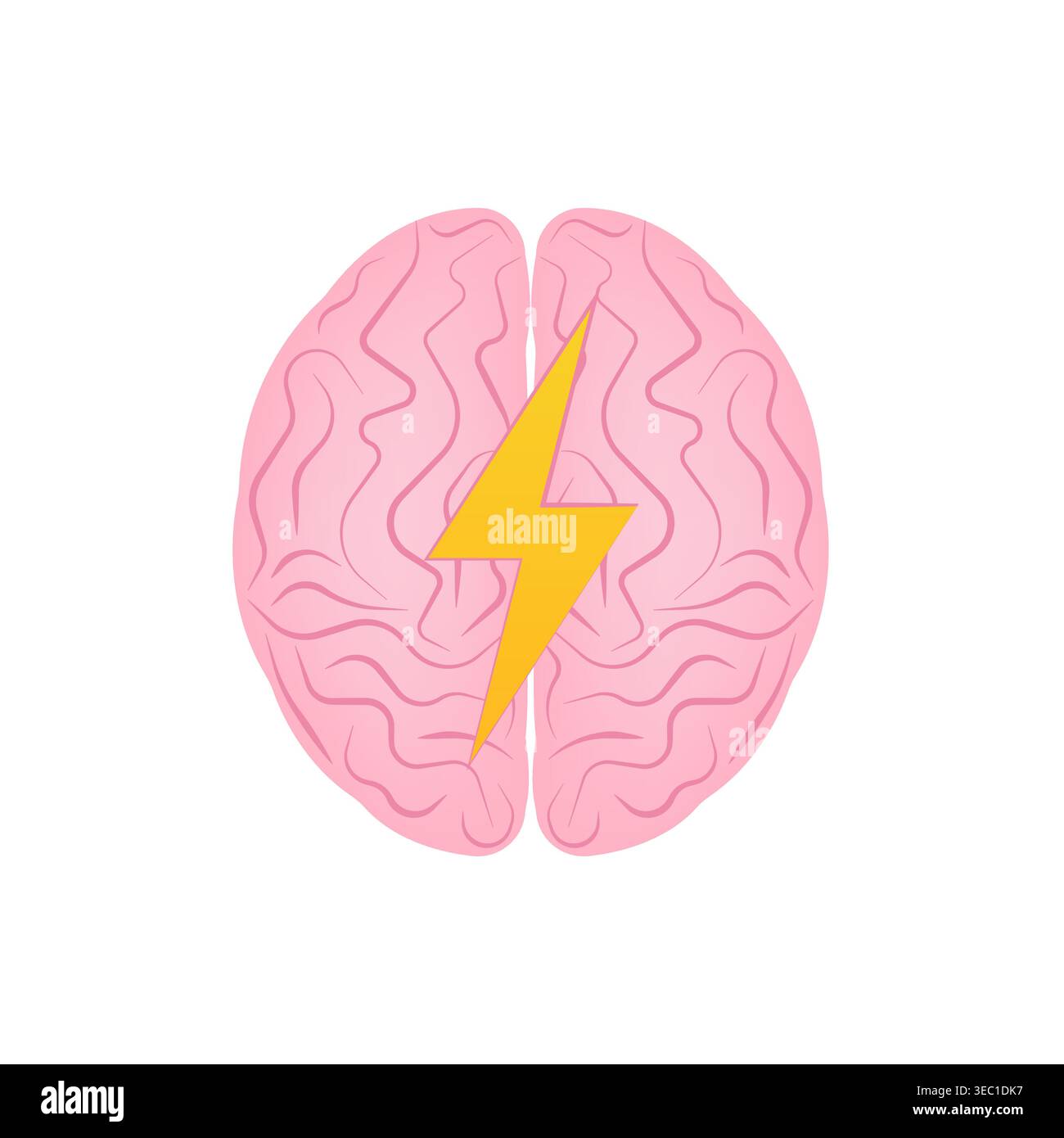 Brain. Brainstorm. Creativity and Thinking Idea Concept. Vector Illustration. Stock Vector