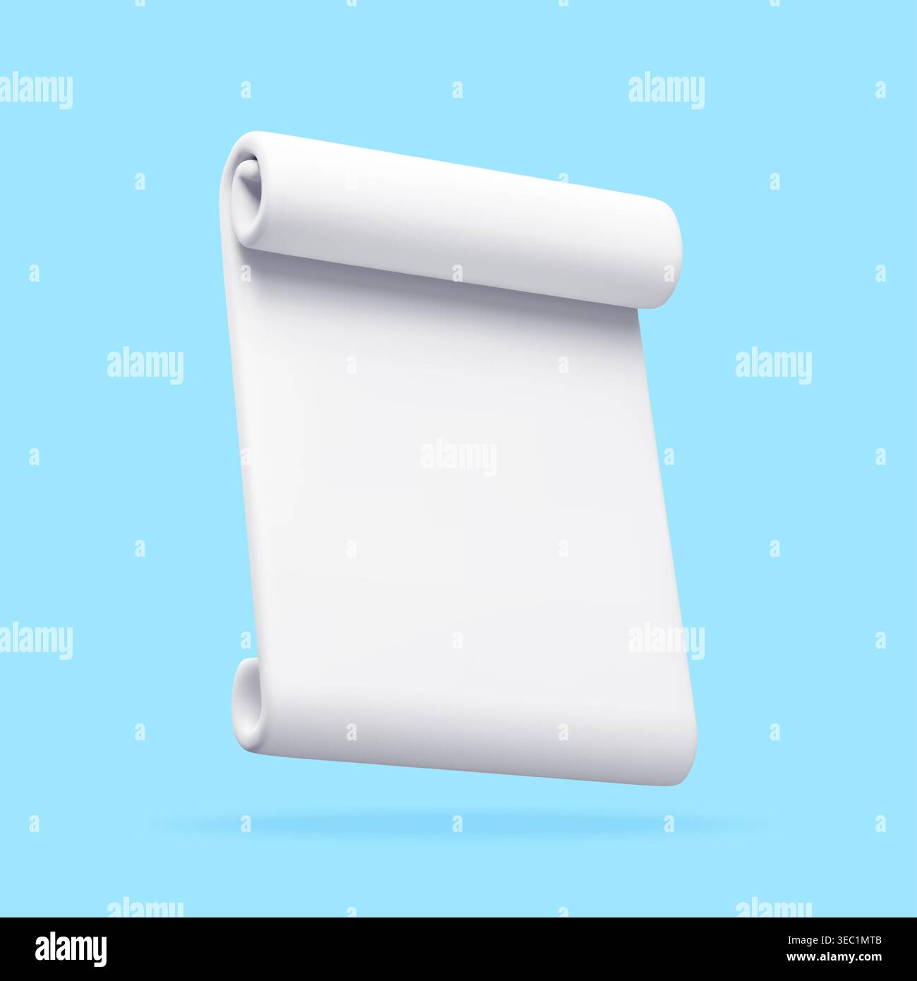 3d scroll paper icon. Stock Vector