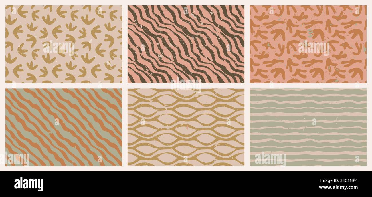 Abstract seamless backgrounds. Organic shapes. Stock Vector