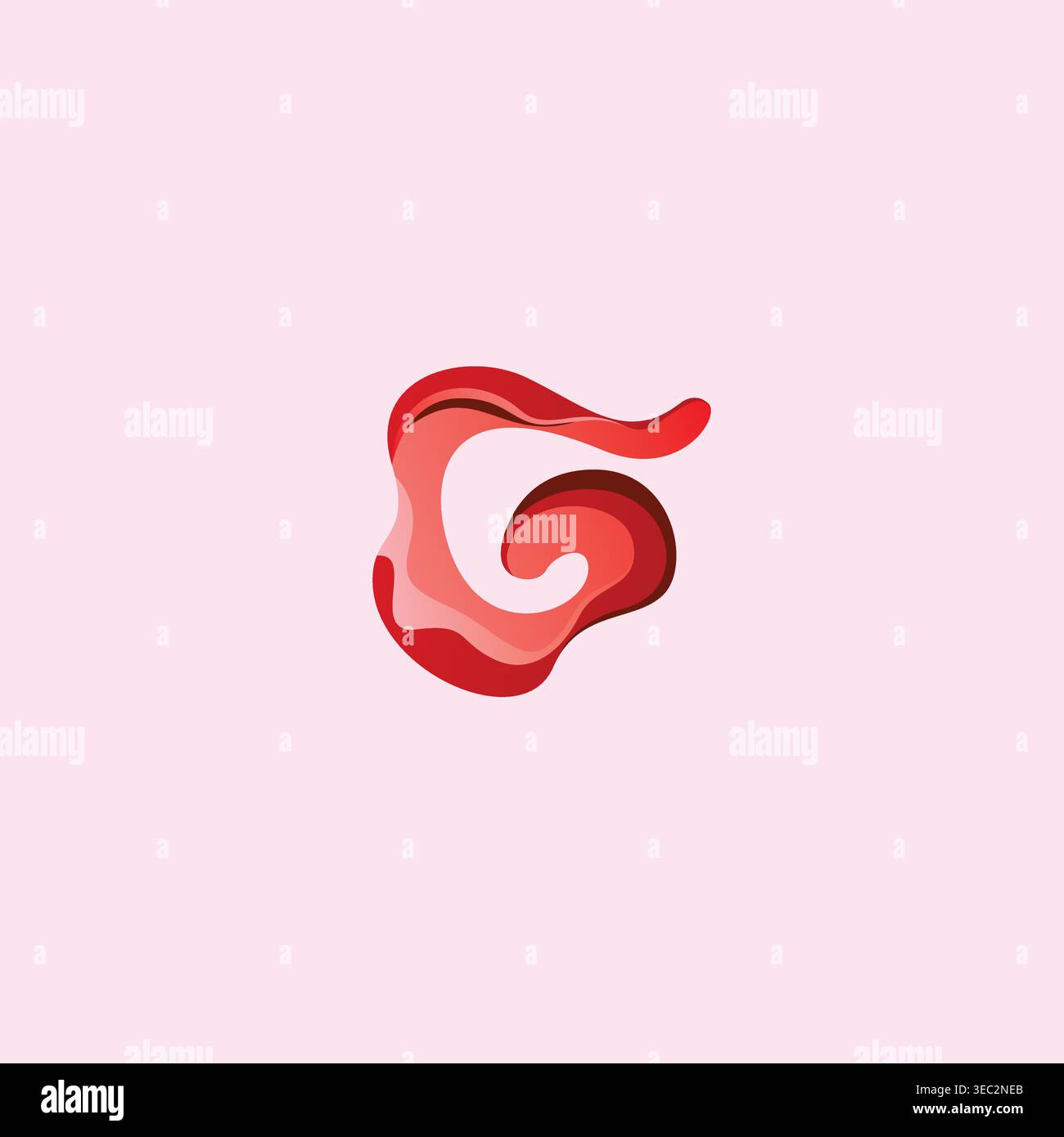 Letter G Logo Design With Fluid Style. G Icon Vector Stock Vector