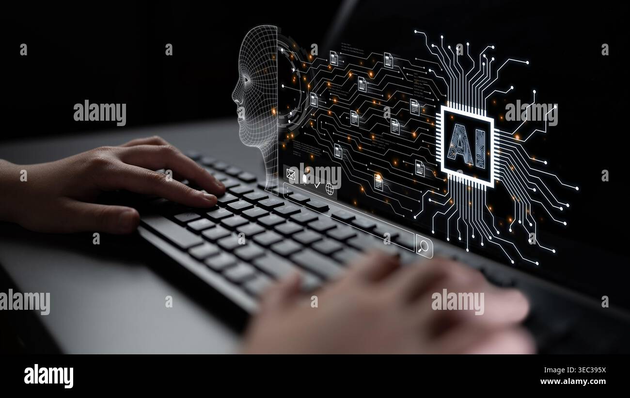 Artificial intelligence interface concept showing human centered ...