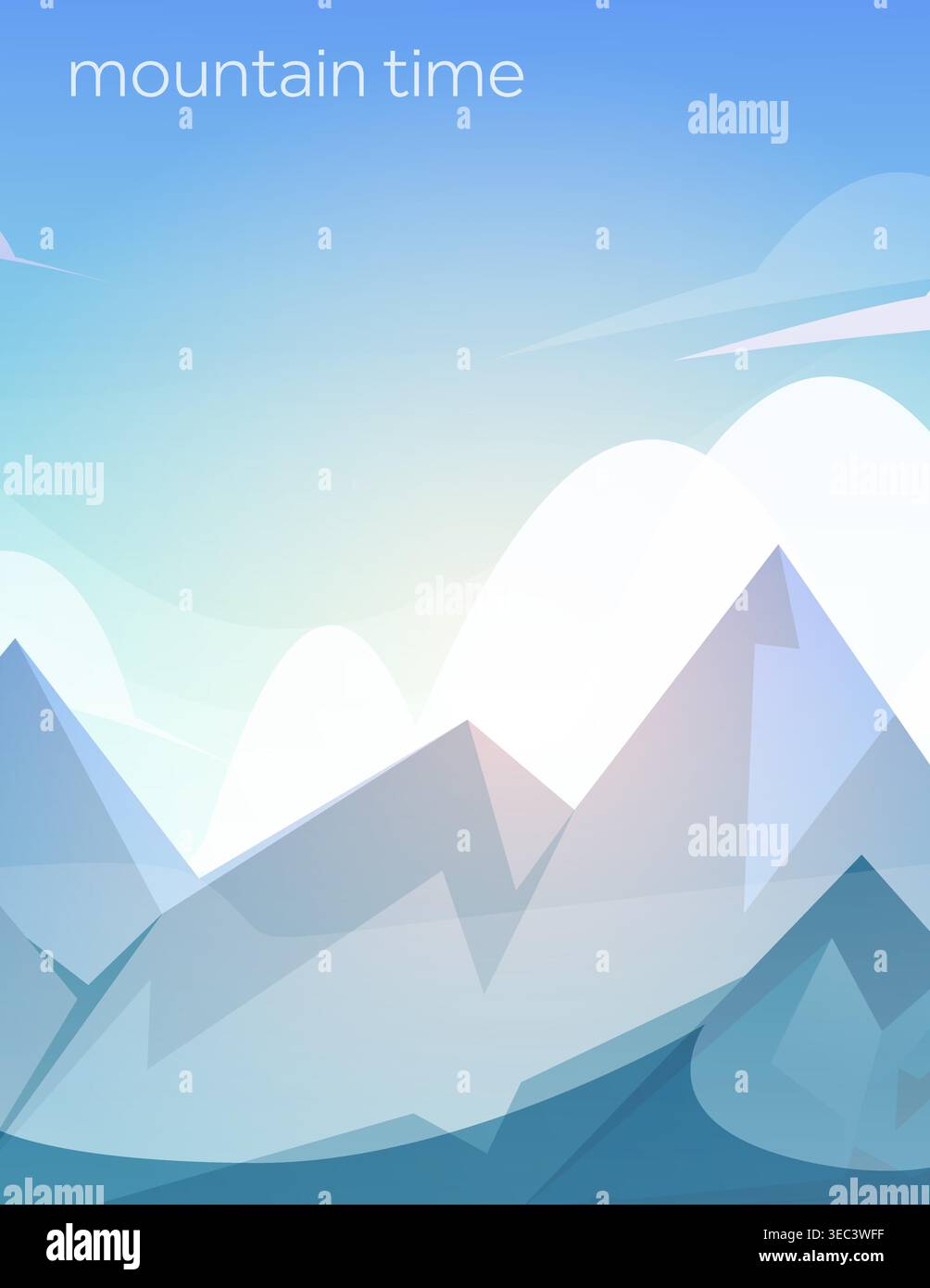 Abstract mountain landscape. Vector illustration Stock Vector