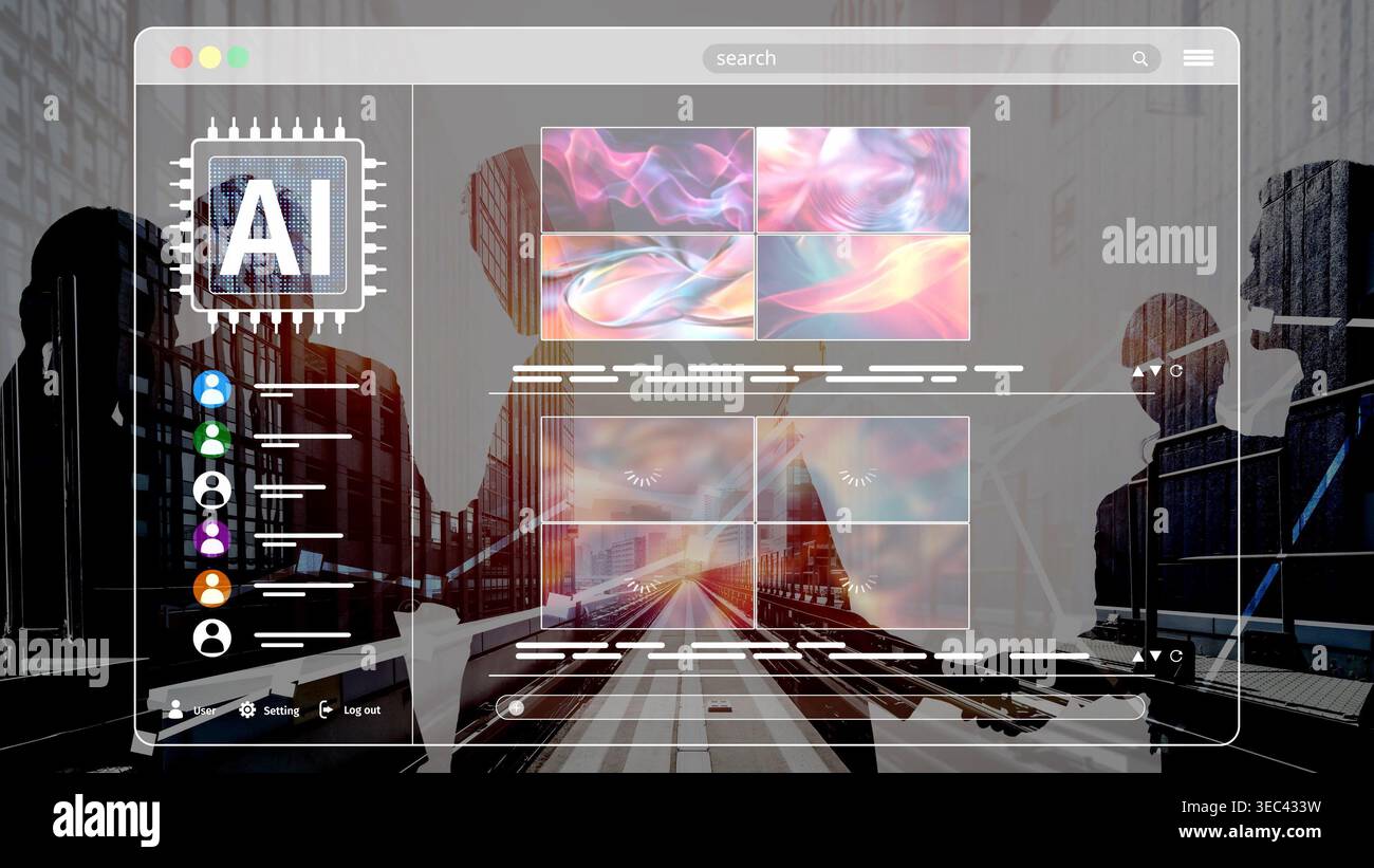 AI platform generating art images with dynamic interface. AI-generated ...