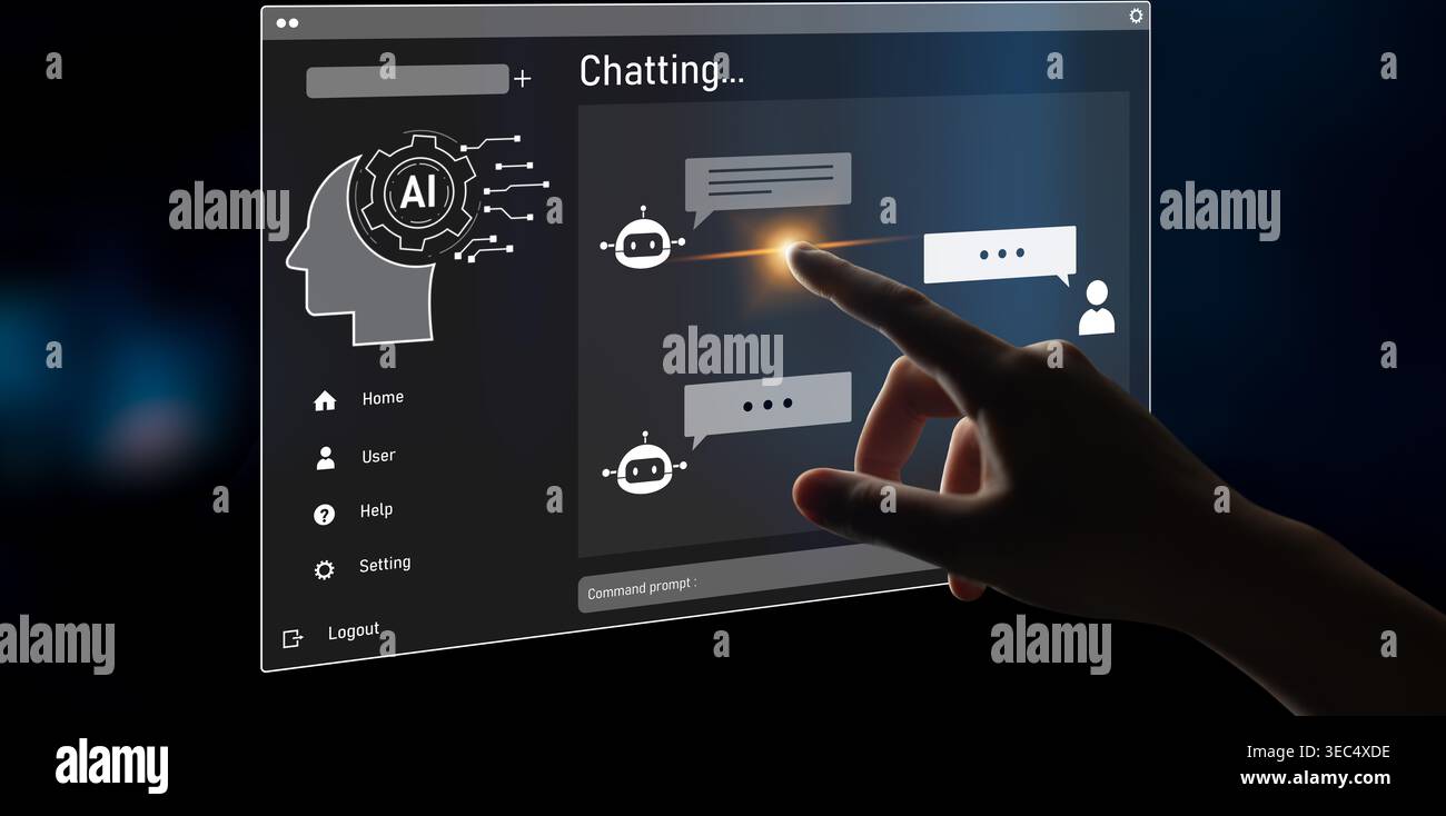AI image generator interface enables image, AI, and generator process by converting user prompt into visual content using intelligent algorithms Latch Stock Photo