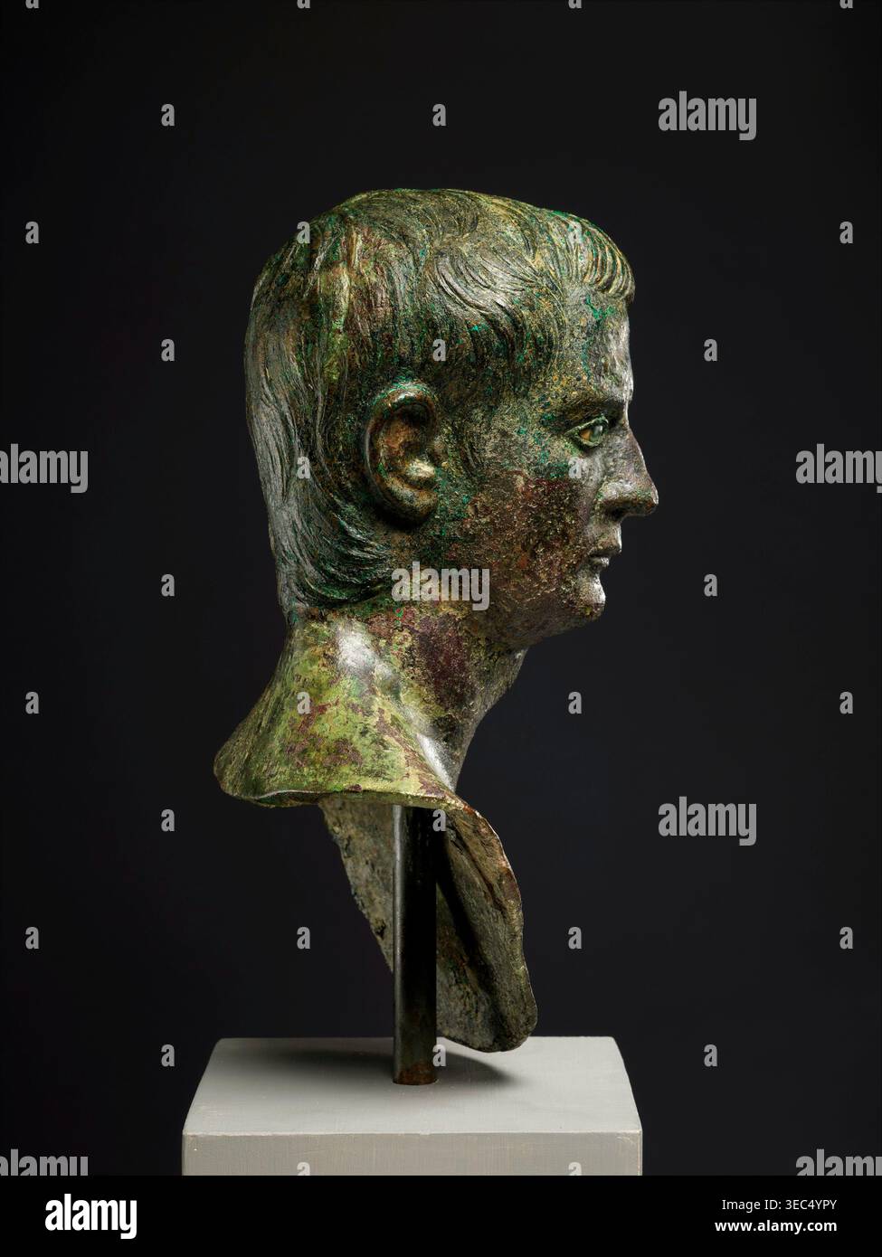 Georgia Italy Ruler Bronze portrait bust of Emperor Gaius, known as Caligula, dating from ...