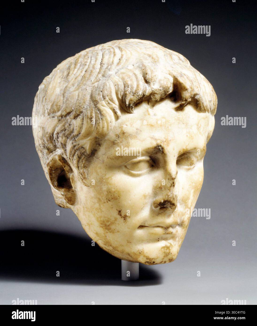 Portrait head of Emperor Augustus by an unknown Roman sculptor, circa ...