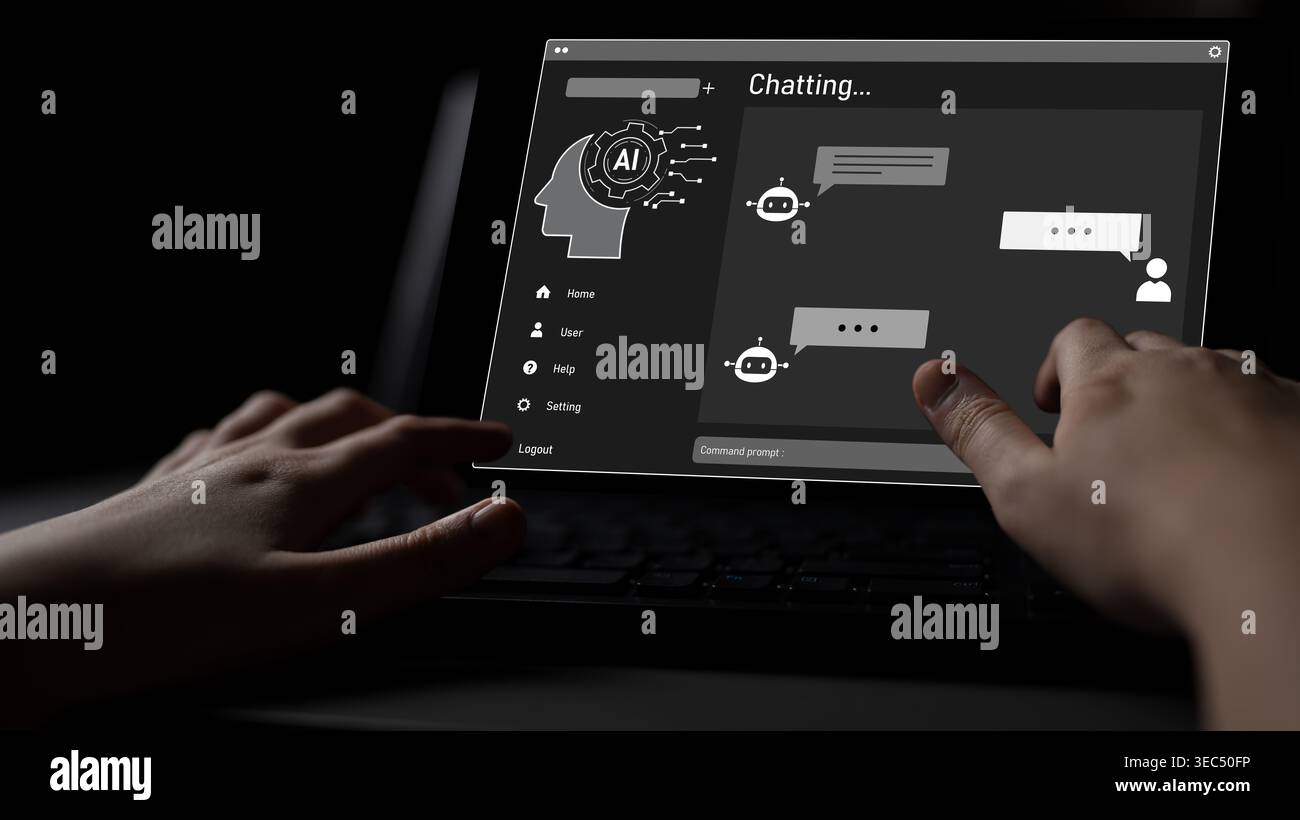 AI image generator interface enables image, AI, and generator process by converting user prompt into visual content using intelligent algorithms Latch Stock Photo