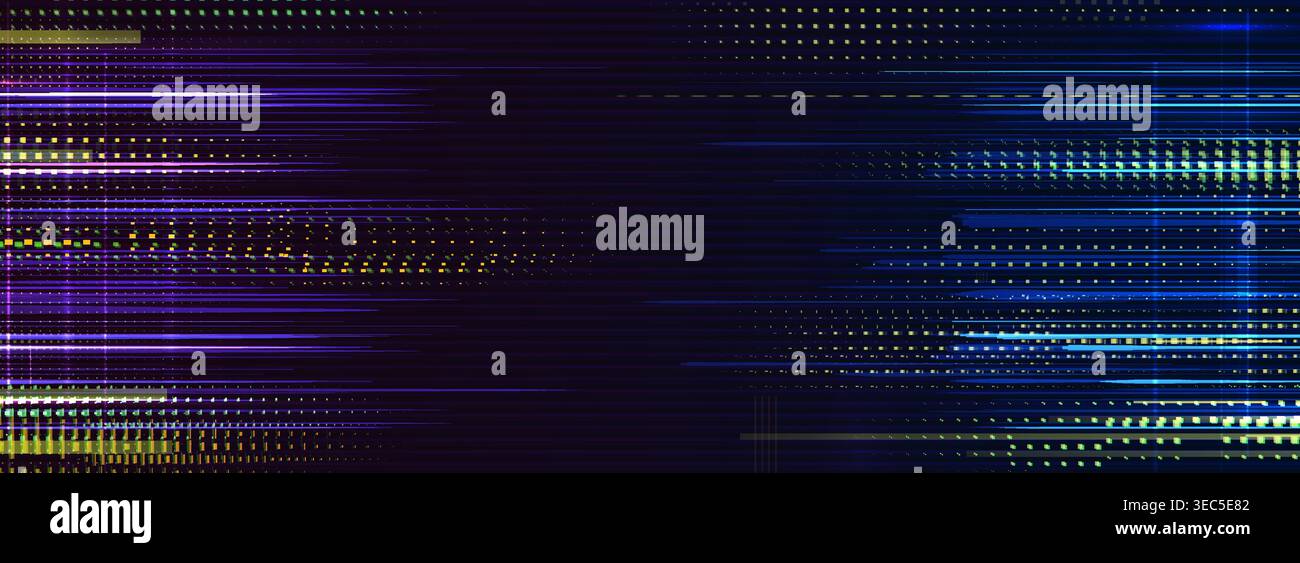TV pixel glitch game background with noise effect Stock Vector