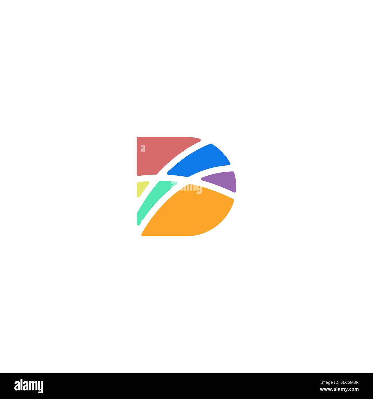 Letter D Abstract Logo Design Vector Stock Vector