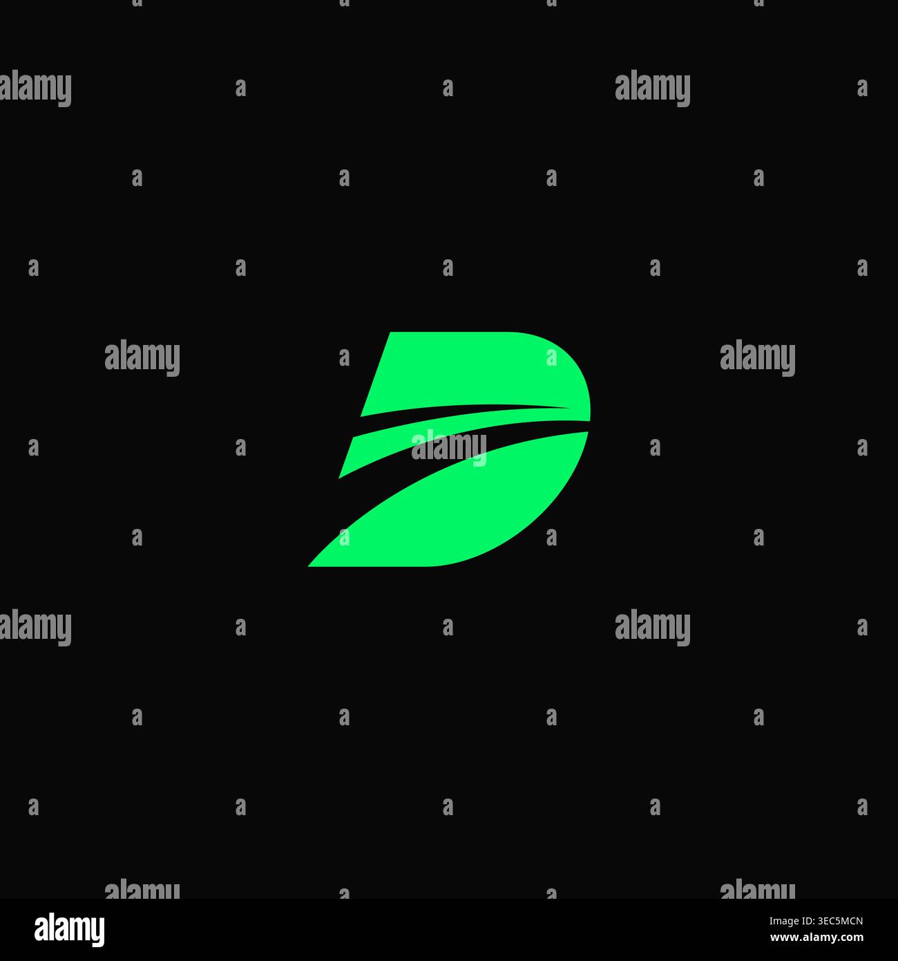 D Logo Design. Letter D Abstract Logo Symbol Stock Vector