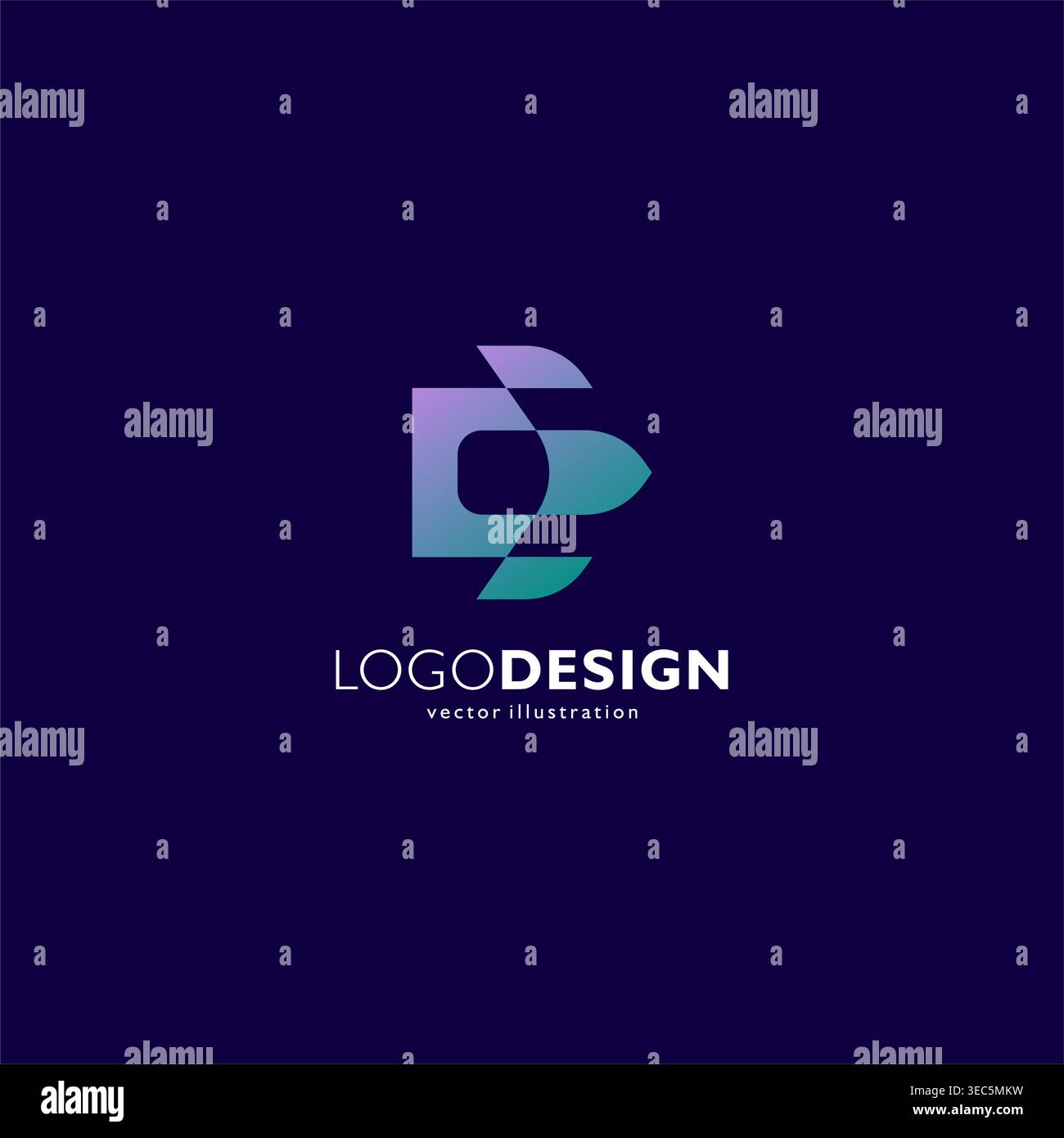 Letter D Logo Design Vector. D Initial Logo Simple Design Stock Vector