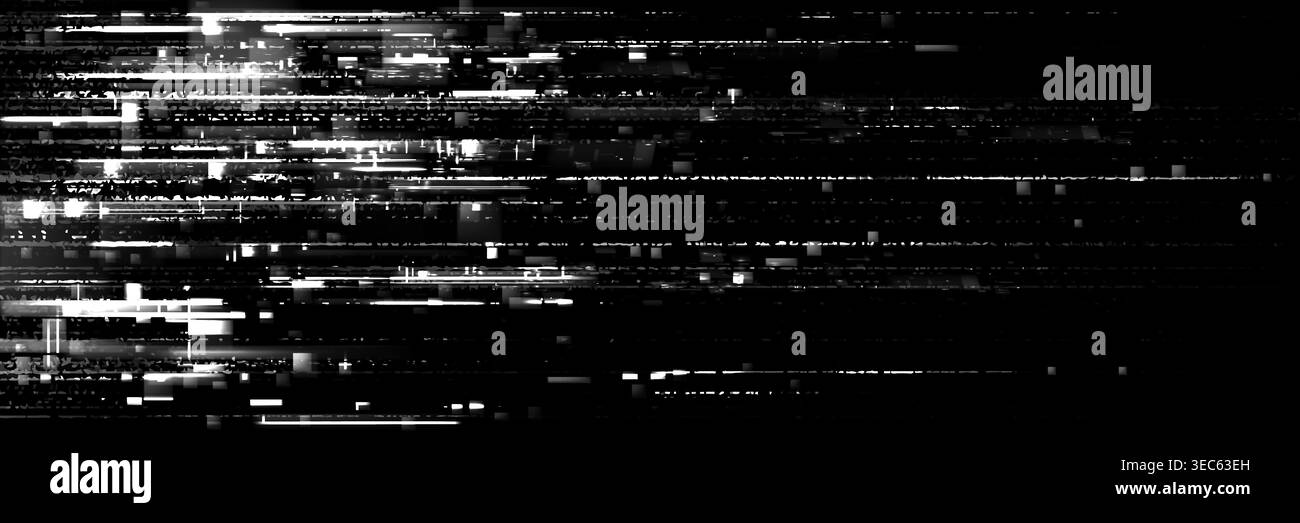 Digital glitch texture with pixelated noise effect. Vector realistic ...
