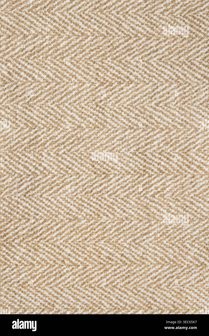 Beige printed fabric texture closeup as a background Stock Photo