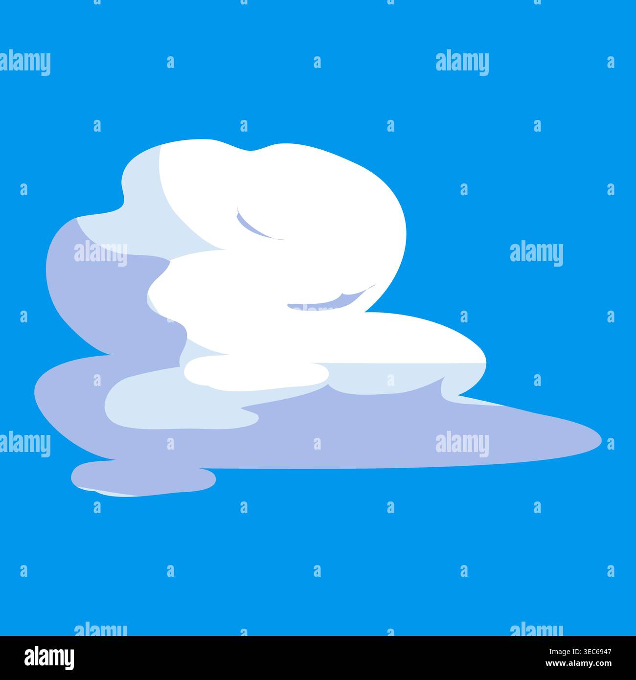 Fluffy cloud white in blue sky Stock Vector