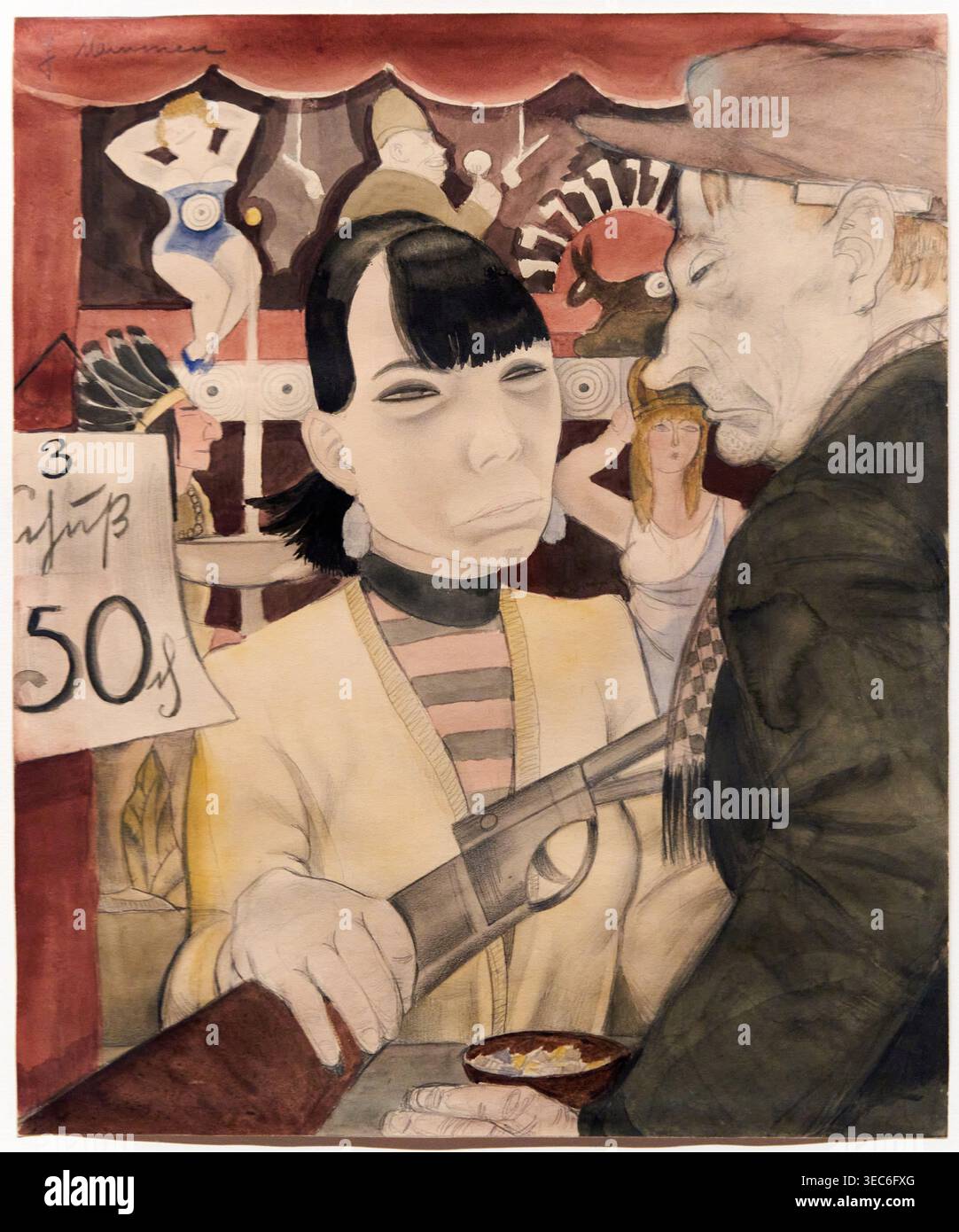 An der Schiessbude, 1929, Jeanne Mammen (1890-1976) Stock Photo