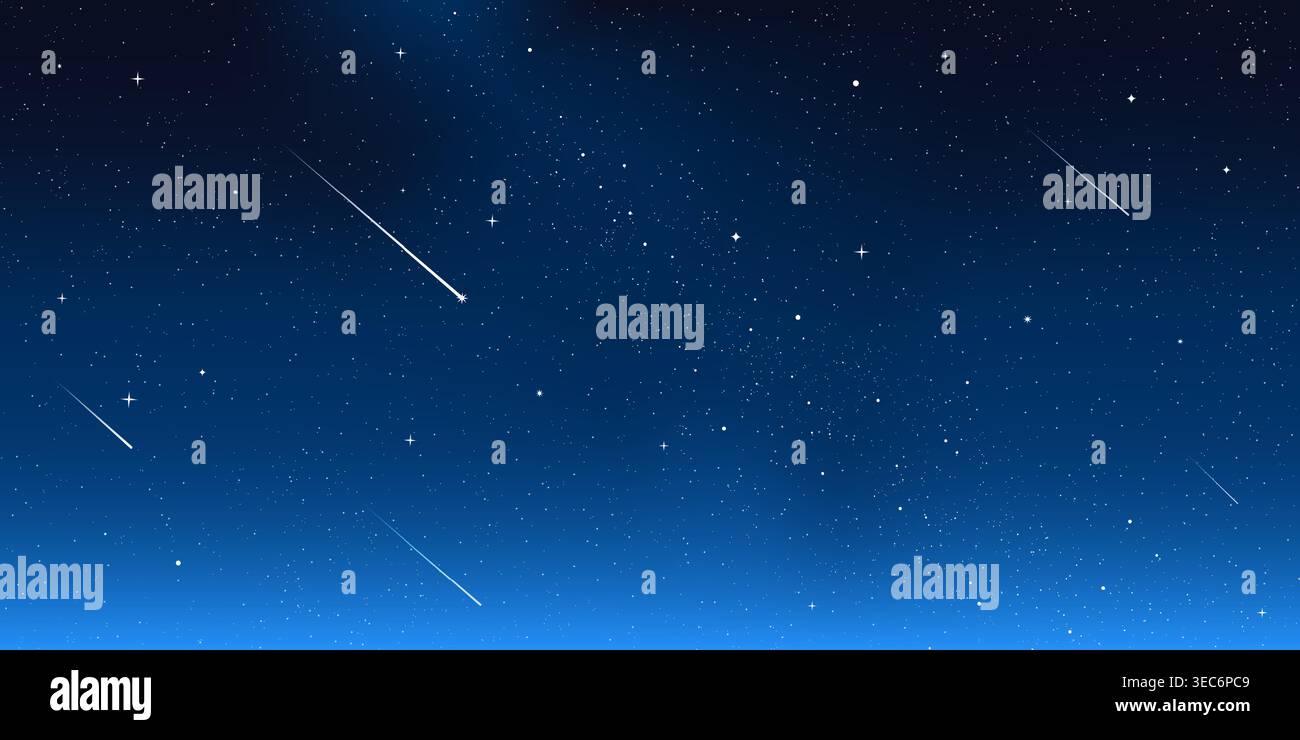 Starry night sparkle sky space background vector illustration. Stock Vector