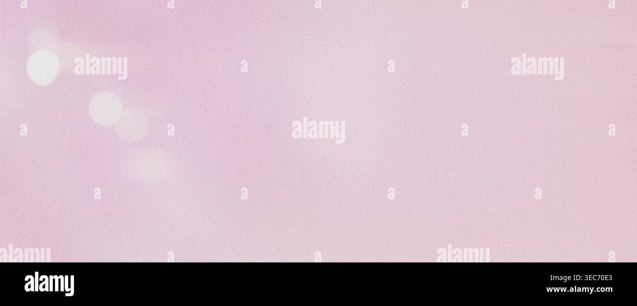 Pink pastel background showing soft texture and blurred light circles, creating an airy, romantic, and gentle visual, slight grain noise effect Stock Photo