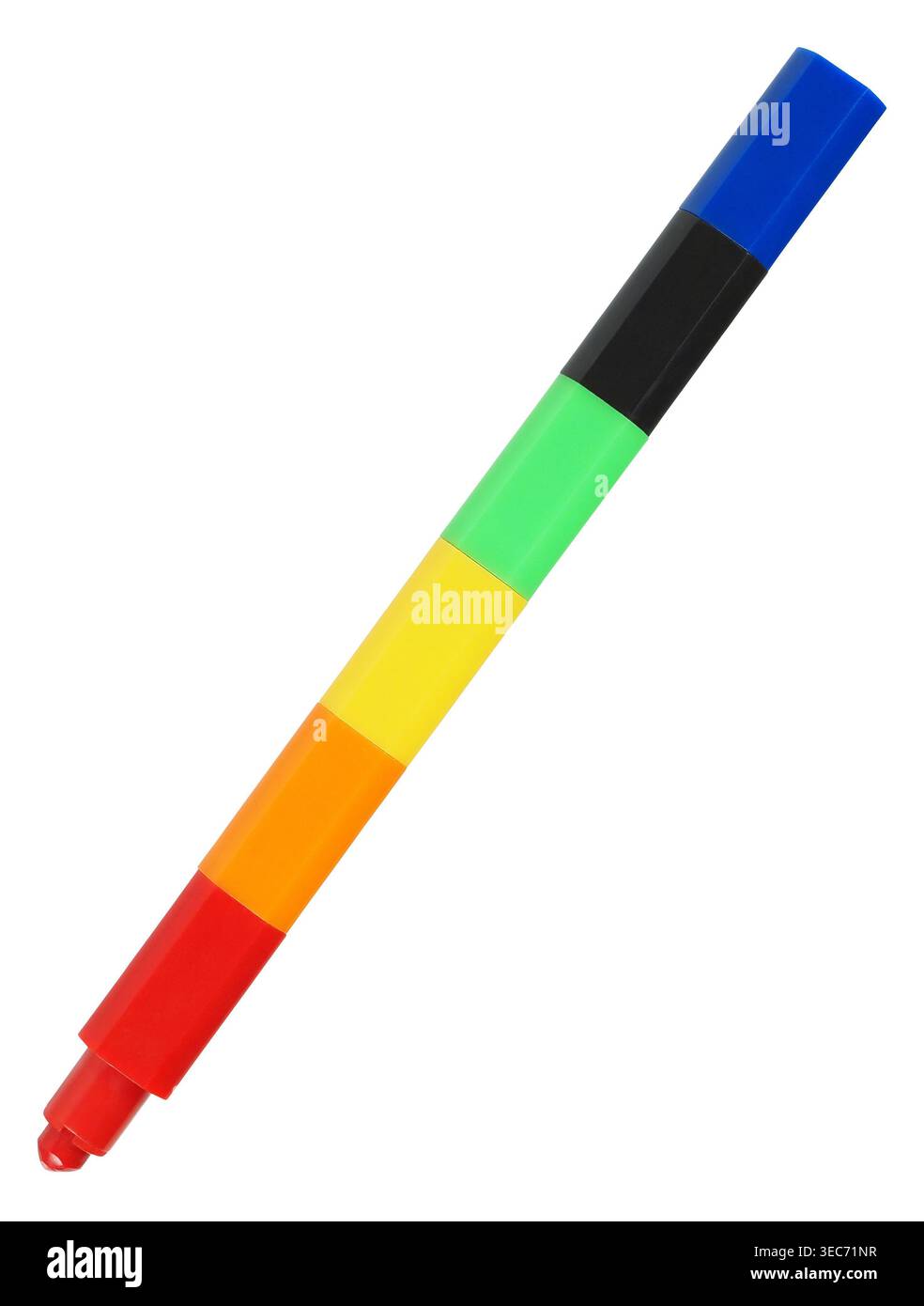 Multi-color felt-tip pen isolated on white Stock Photo