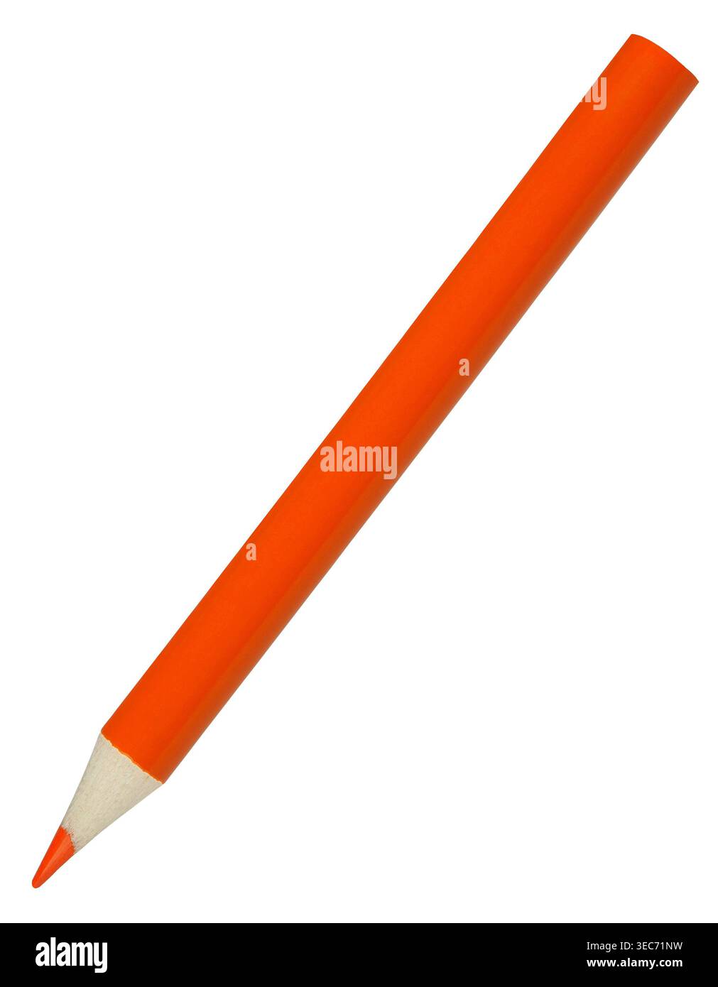 Red colored pencil isolated on white Stock Photo