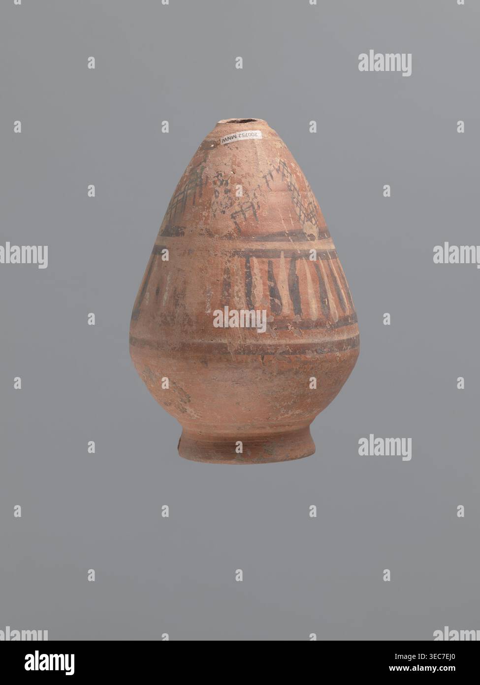 Bottle, Egyptian workshop, Coptic painted pottery, painted pottery ...