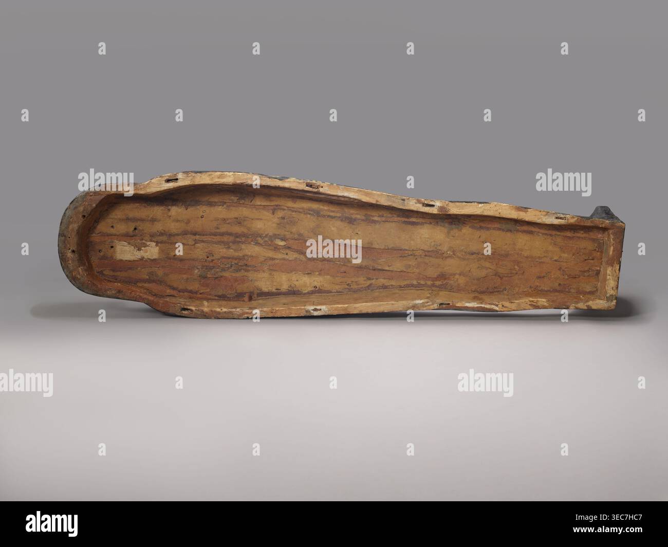 Lid of an anthropoid sarcophagus of a woman. Lid with clearly modeled ...