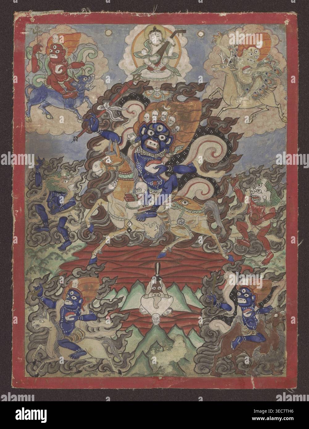 Palden Lhamo Sri Devi, unknown painter, mantras, dharmapala iconography ...
