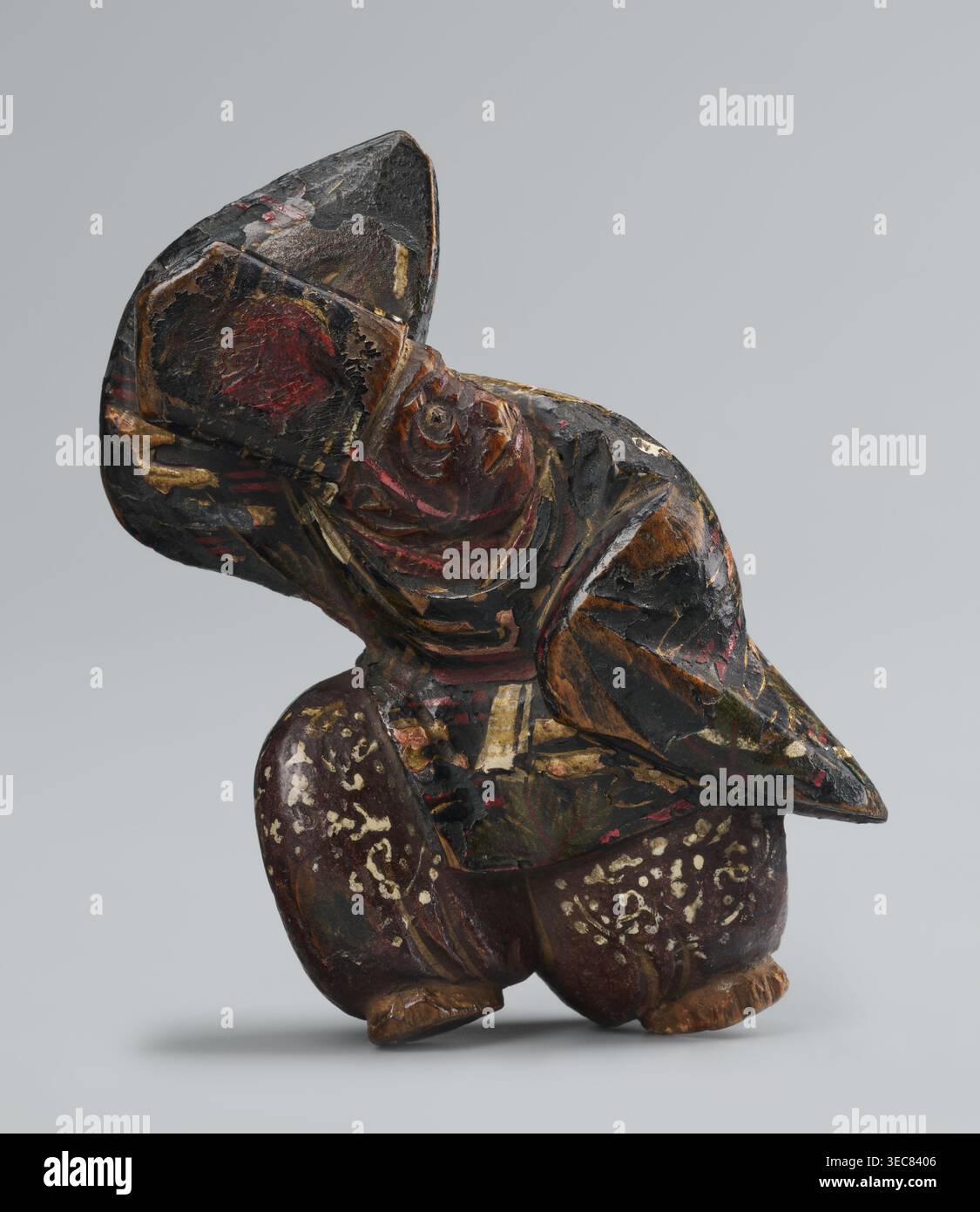 Netsuke Rabbit Dancing Netsuke in the shape of a sanbasô dancer; sculptor, Japanese, Edo ...