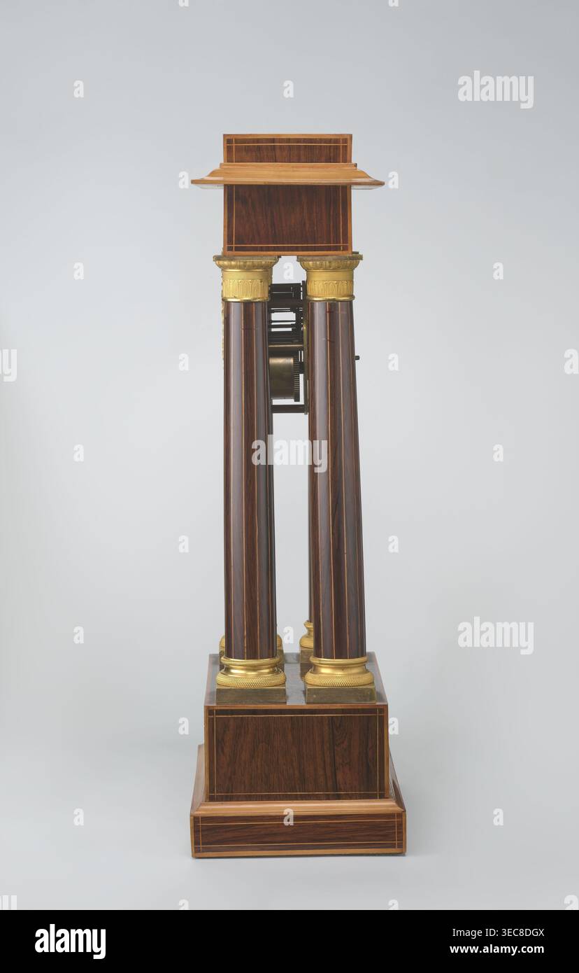 Mantel clock by Alexandre Pertrand fl. ca. 1840. Four-column portico ...