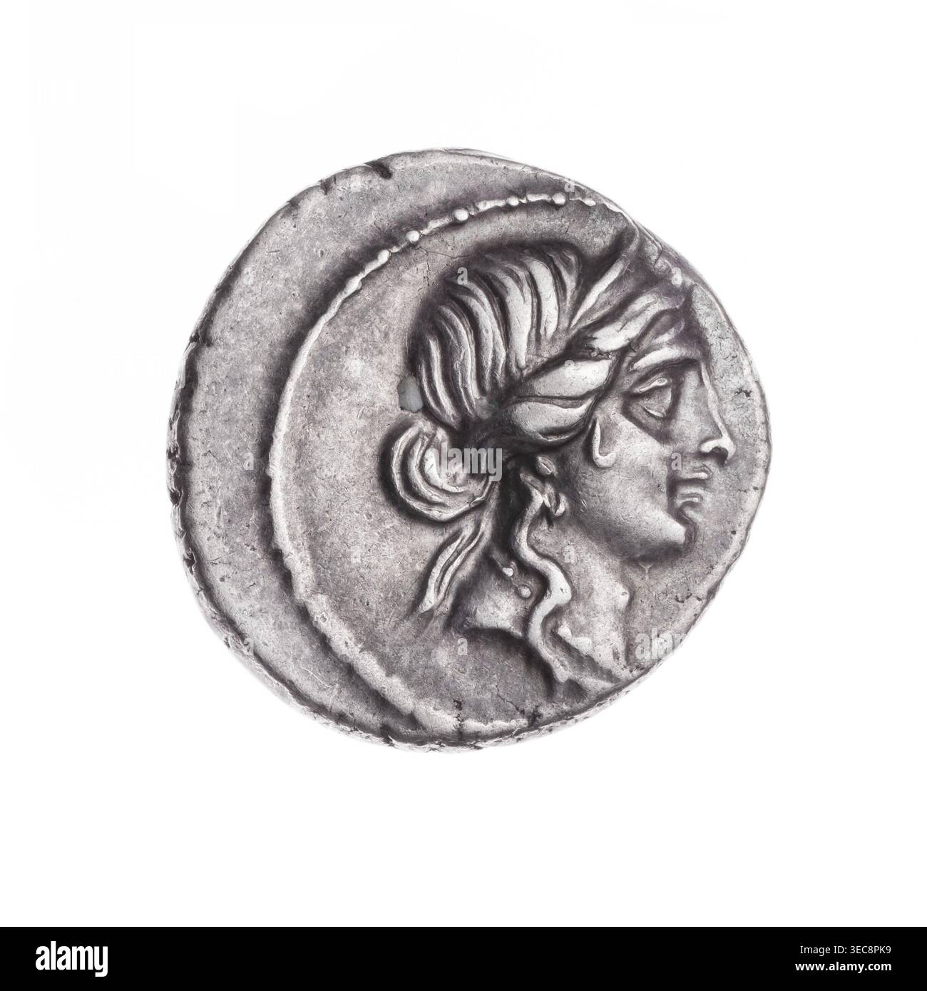 Denarius, Julius Caesar (100–44 BC; Roman dictator 49–44 BC), publisher ...