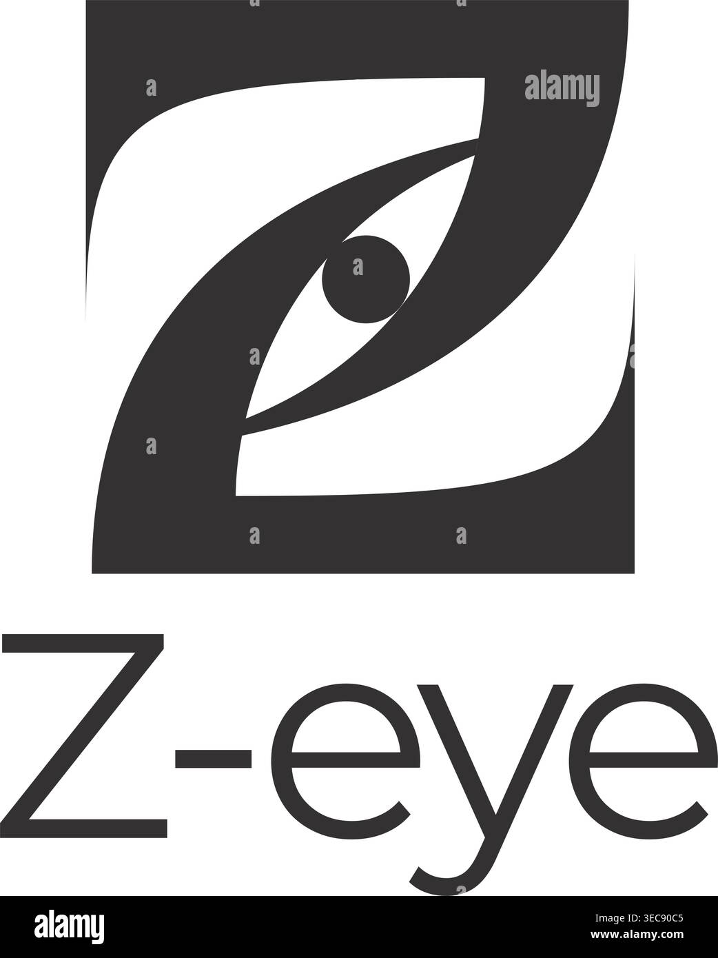 Modern letter Z logo featuring eye Stock Vector