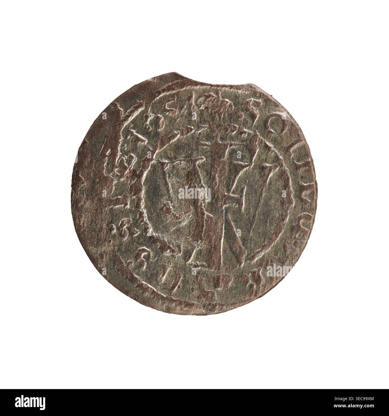 szeląg; obverse: Prussian eagle with a monogram of the letters IC on ...