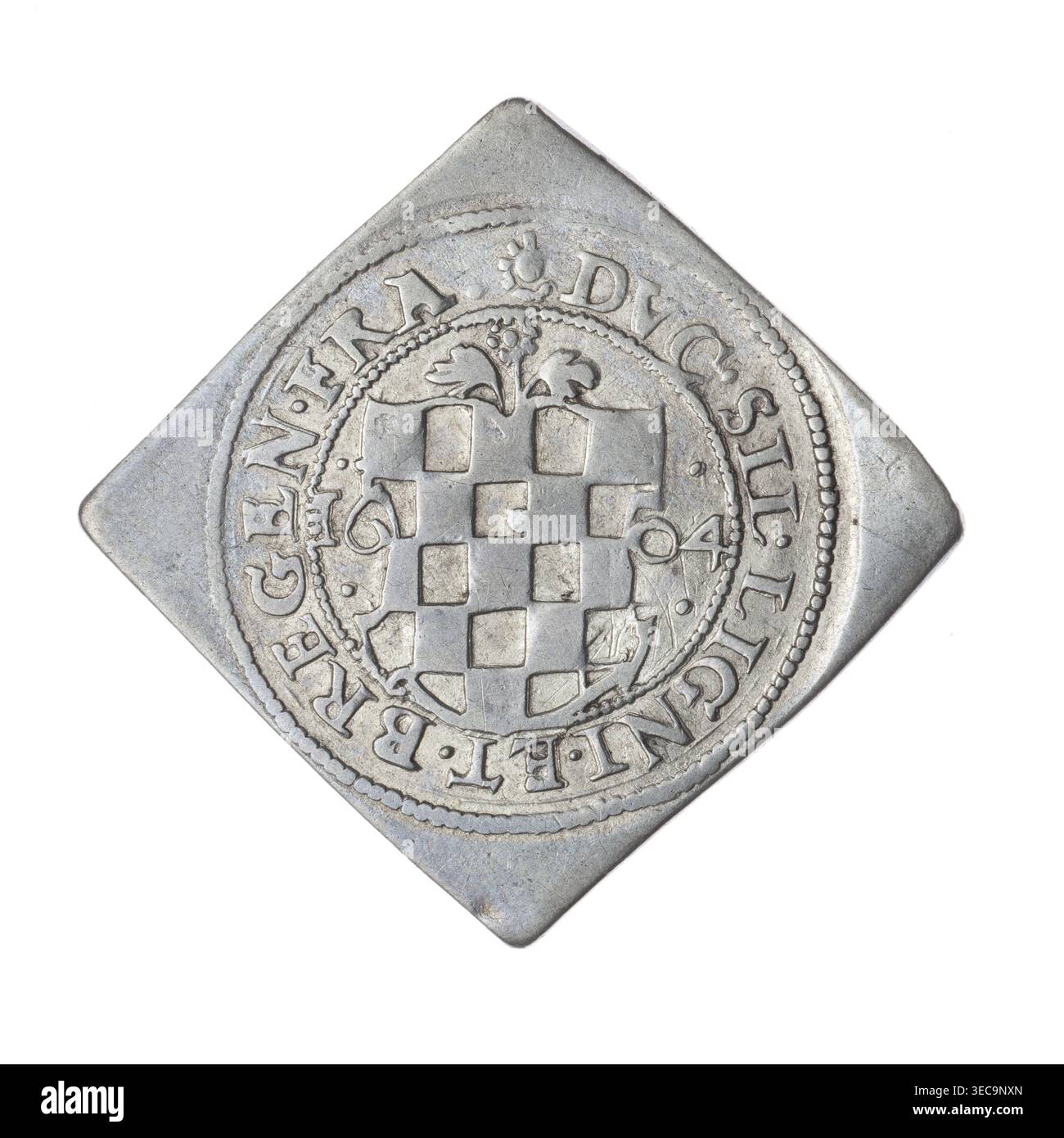 3 kreuzer coin, 1604. Obverse: eagle under a ducal mitre dividing the ...