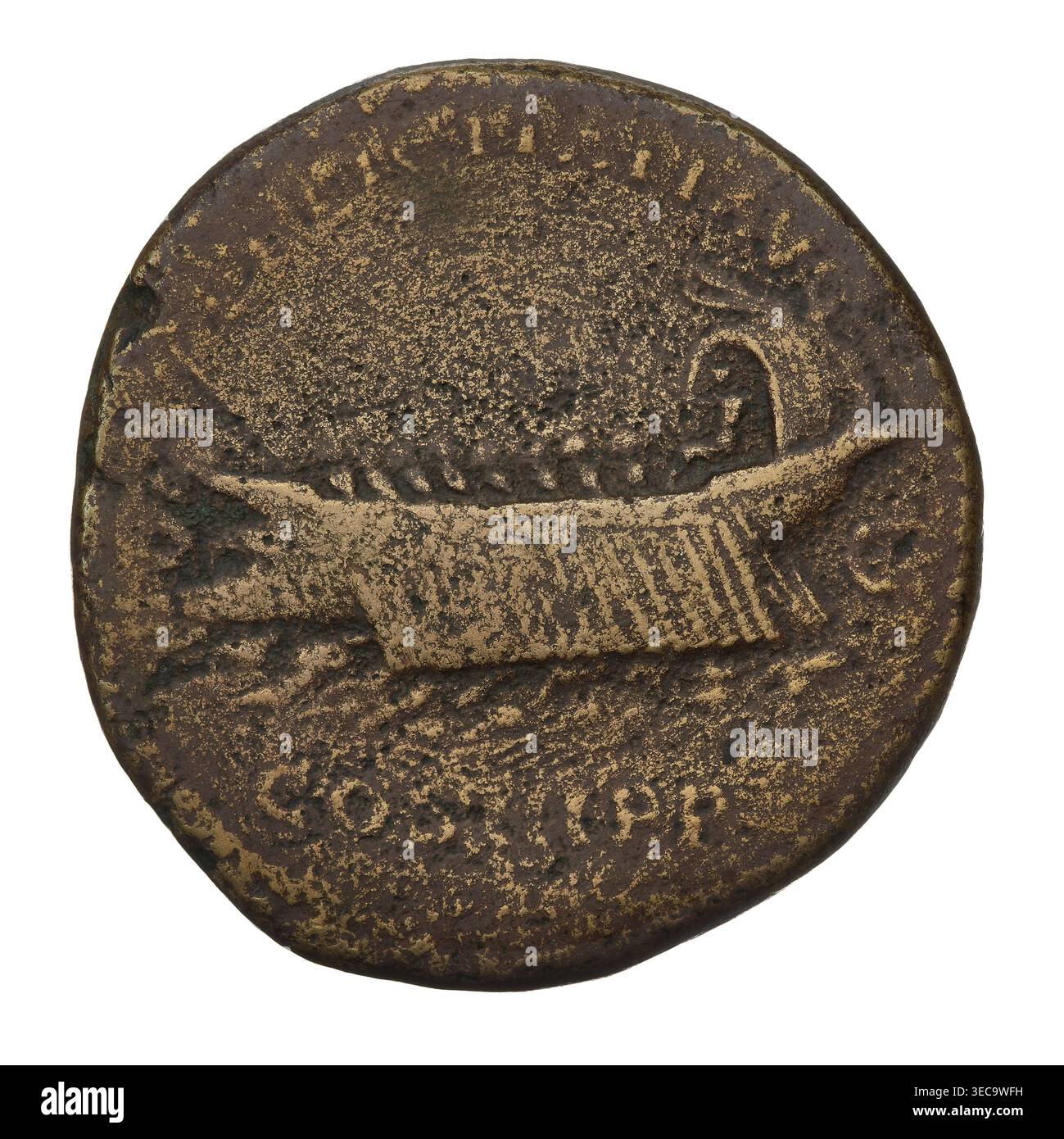Sestertius, Hadrian (76–138; Roman emperor 117–138). Obverse: Bust of ...