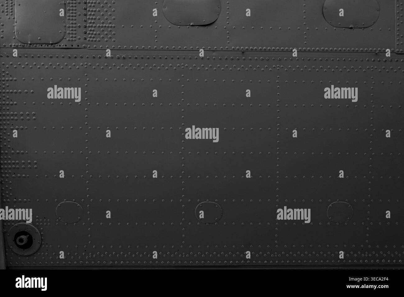 Rivets in sheet aluminium Black and White Stock Photos & Images - Alamy