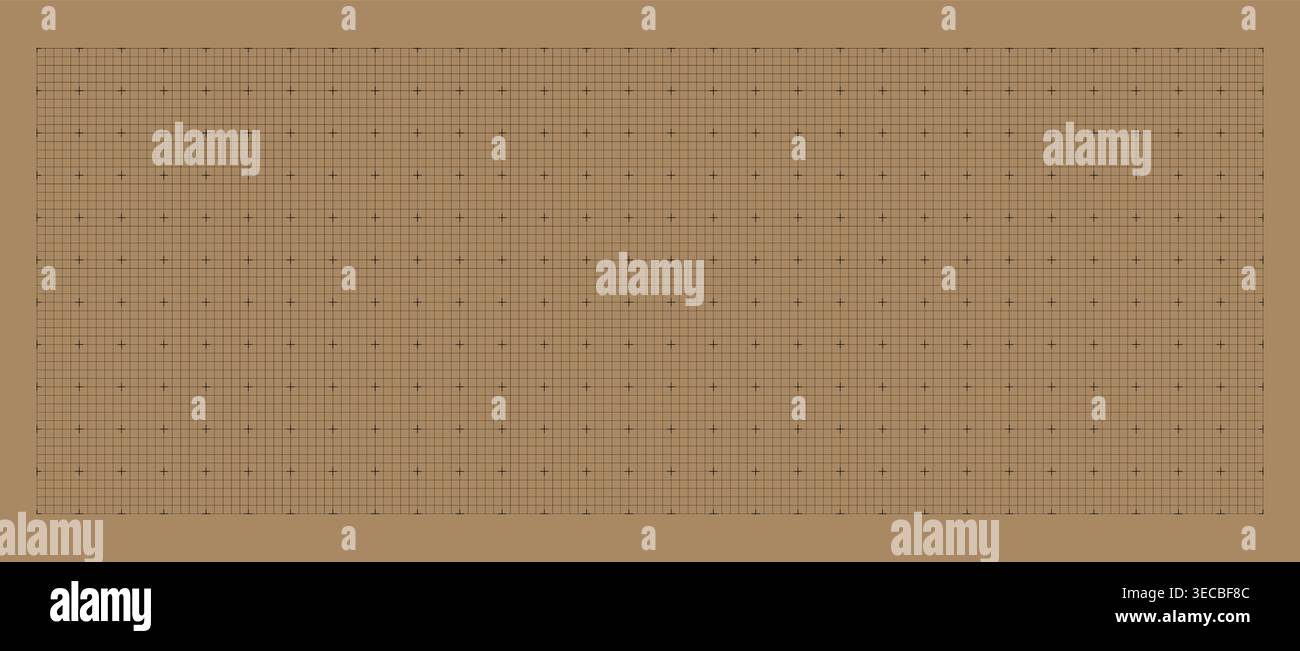 Technical drawing sheet fine line geometry, margin layout blueprint style. Thin stroke structure for planning pages diagrams UI wireframes education notebooks digital technology visuals.  Stock Vector